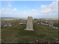 SX2278 : The summit of Fox Tor with its Triangulation Pillar by Peter Wood