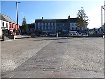 J3652 : View south along the long axis of Ballynahinch's Market Square by Eric Jones