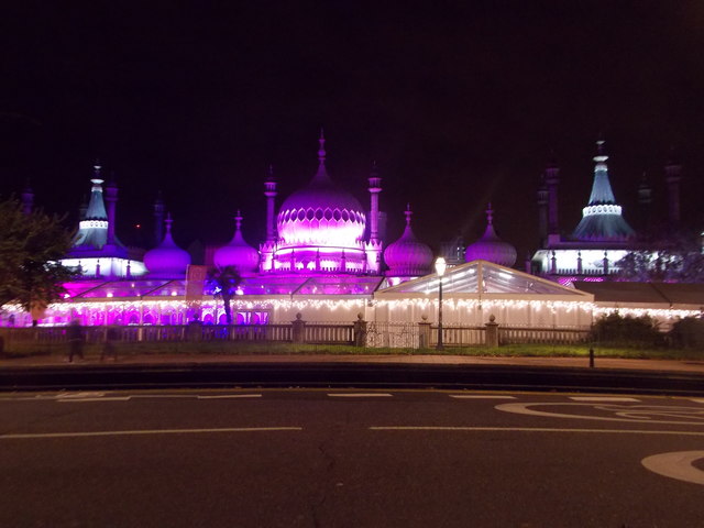 Brighton: the Pavilion by night