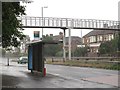 SU3912 : Footbridge and bus shelter, Paynes' Road by Stephen Craven