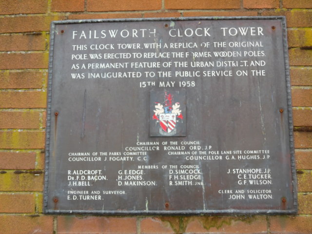 Inscription on the Failsworth Pole Clock Tower (2)