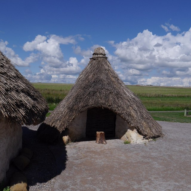 Replica of Neolithic house, Stonehenge Visitor Centre