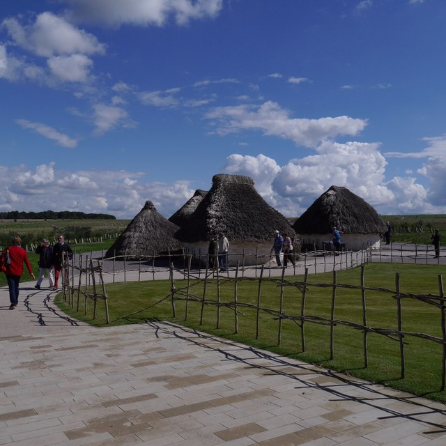 Replica of Neolithic houses, Stonehenge Visitor Centres