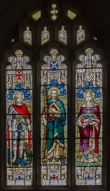 Stained glass window, St Swithun's church, Leadenham