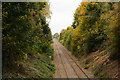 SK3616 : Leicester to Burton railway from Ashby de la Zouch - Western view by Oliver Mills
