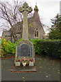 War Memorial and church, Caersws