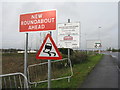 Road signs on the A6