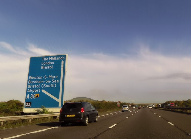 M5 approaching junction 22 © John Firth cc-by-sa/2.0 :: Geograph ...