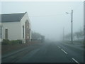 B1283 Front Street in mist heading east