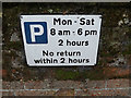 TM0533 : Parking sign on the B1029 High Street by Geographer