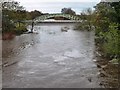 SE3523 : Flooded River Calder below Stanley Ferry aqueduct by Christine Johnstone