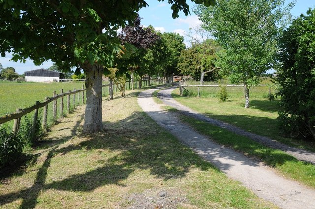 Footpath and drive to Pidgemoor Farm