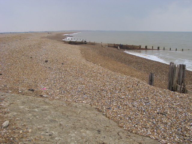 Looking along the beach