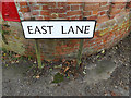 East Lane sign