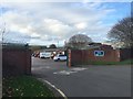 Newcastle-under-Lyme: entrance to Brampton Workshops