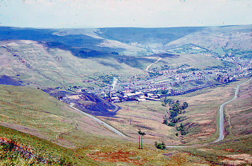 Panorama from Bwlch-y-Clawdd above Nant-y-Moel over Cwm Parc, 1962