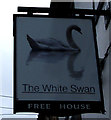 Sign for the White Swan, Gilling West