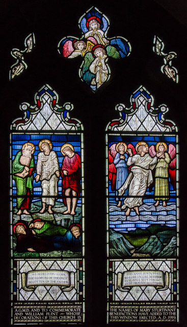 Stained glass window, St Michael's church, Halam