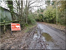 SU1610 : South Gorley, warning sign by Mike Faherty