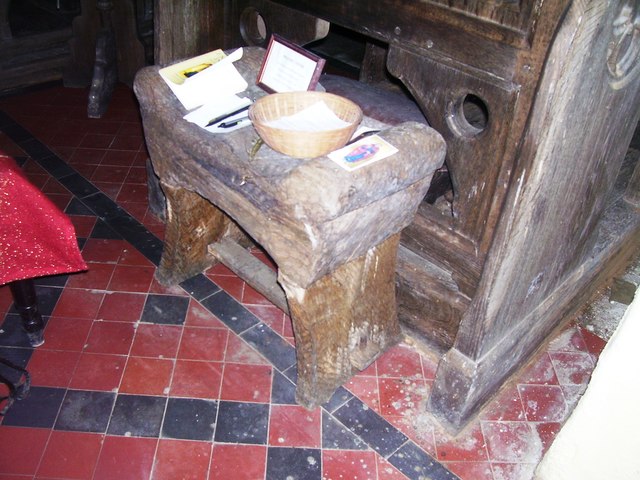 St Lawrence Church Gumfreston - stone seat