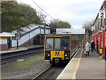 NZ3472 : Train at Monkseaton Metro Station by Andrew Curtis