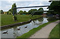 Pipe bridges across the Grand Union Canal at Cosgrove