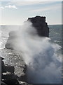 SY6768 : Bill of Portland: sea spray at Pulpit Rock by Chris Downer
