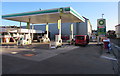 ST3087 : BP filling station, Stow Hill, Newport by Jaggery