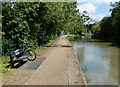 Seat along the towpath of the Grand Union Canal