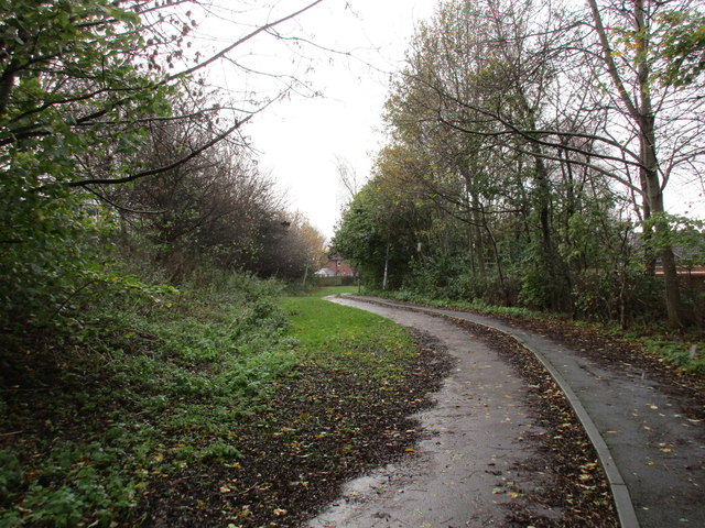Cycle path parallel to County Road North