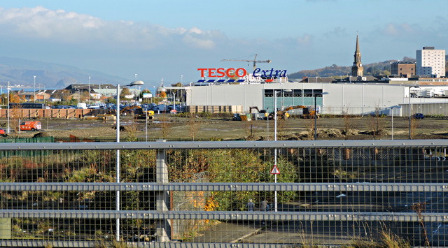 Retail development at Port Glasgow