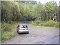 Gated forestry road ,Carnoch Wood