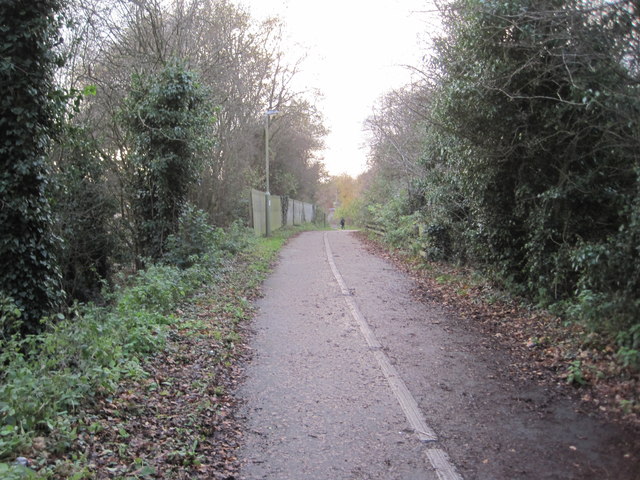 Whitchurch to Oswestry railway trackbed