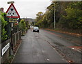 SJ6810 : Warning sign - low bridge 600 yards ahead, Hartshill, Telford by Jaggery