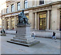 Grade II listed statue and pedestal, Bridge Street, Newport