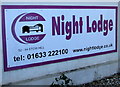 Night Lodge hotel name sign, Newport