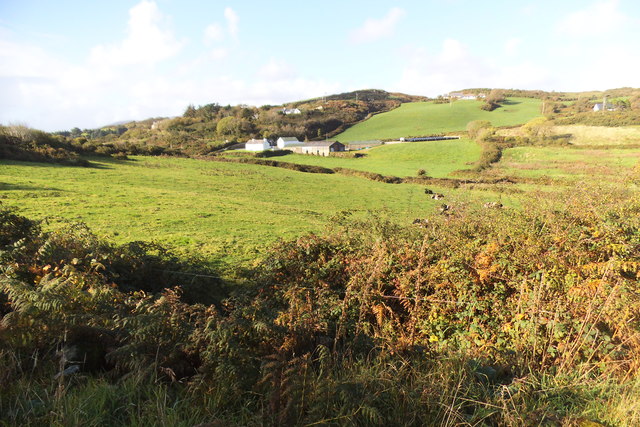 Fields and house - Cappaghglass Townland