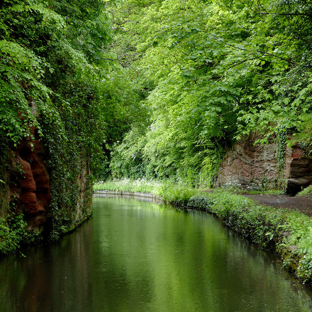 Canal cutting north-east of Wolverley, Worcestershire