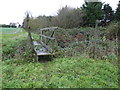 Footbridge across drainage channel