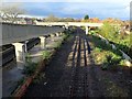 Railway line & footbridge near Jarrow Metro Station