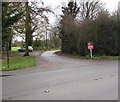 SJ7407 : Side road and public footpath west of Shifnal by Jaggery
