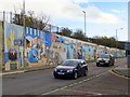 NZ3666 : Painted mural, Commercial Road, South Shields by Andrew Curtis