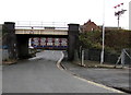 West side of a railway  bridge near Castle Foregate, Shrewsbury