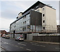 Scaffolding on Cambrian House, Shrewsbury