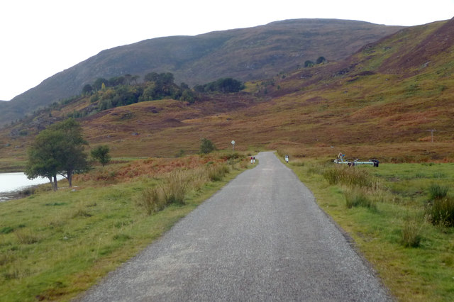 Road alongside Loch Carrie