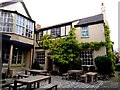 The courtyard of the Crown and Thistle