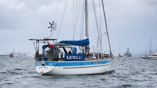 Yacht 'Katrilli of Dover' off Holywood