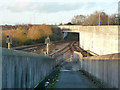 Railway access ramp and west end trackwork, Ashford