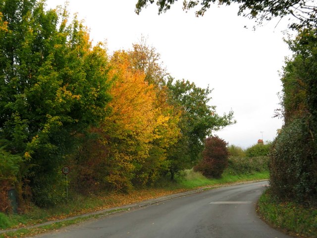 The road into Highmoor Cross