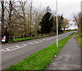 Warning sign - roadworks 400 yards ahead, Newport Road, Albrighton